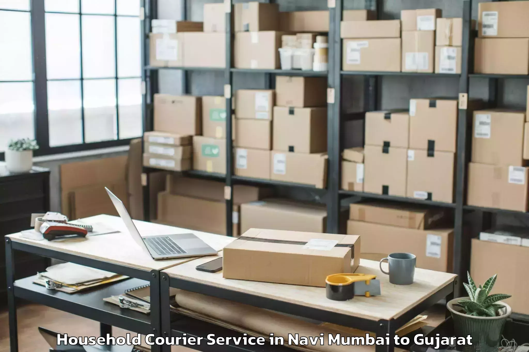 Trusted Navi Mumbai to Sojitra Household Courier